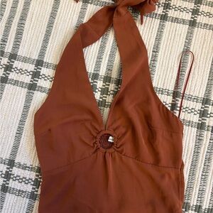 Abercrombie & Fitch Rust Halter Top